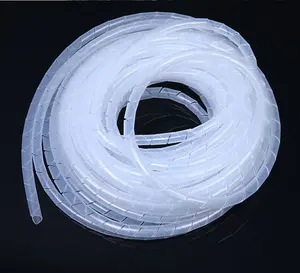 Jdd sợi quang học hình khuyên bảo vệ ống ống bảo vệ trong suốt 1.5mm * 3.5mm Silicone xoắn ốc cáp bọc vỏ ỐNg Lót