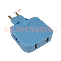 Adaptateur de chargeurs d'extension UE 3 en 1, convertisseur de prise rotatif à 180 degrés pour la charge de téléphones mobiles
