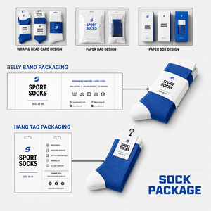 Chaussettes de sport personnalisées pour hommes et femmes, chaussettes de basketball et de course respirantes avec fond en tissu éponge, logo personnalisé - Product Image 6