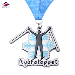 Longzhiyu 17 años medallas deportivas a medida fábrica Premio personalizado tiro con arco levantamiento de pesas Medallas de esquí esgrima Medallas de Culturismo