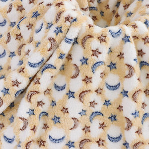 <span class=keywords><strong>Tela</strong></span> <span class=keywords><strong>polar</strong></span> de coral con estampado offset de doble cara de poliéster de peso medio para textiles para el hogar - Product Image 2