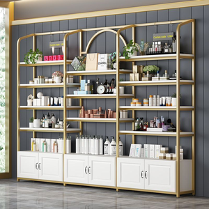 Nuevo Expositor Multicapa para Salón de Belleza, Mueble de Almacenamiento con Panel de Madera para Salón de Belleza, Estante de Exhibición de Cosméticos - Product Image 2