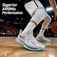 Chaussures de basketball basses pour hommes, respirantes, légères, antidérapantes, avec soutien amorti, vente en gros OEM