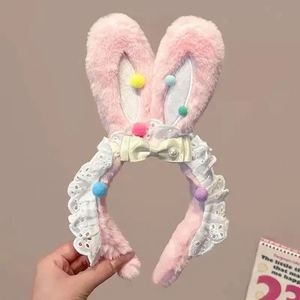 Party Performance Take Photo Cute Sweet Easter Ear Lace Bow Props Plush Bunny <b>Headband</b> - Product Image 3