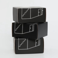 Boîte d'expédition en papier noir de luxe pour petites entreprises, boîte à courrier rigide en carton personnalisée avec impression, prix d'usine, emballage pour chaussures