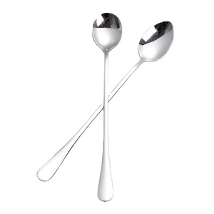 Stainless Steel Stirring <b>Spoon</b> Extra Long Handle <b>Coffee</b> <b>Spoon</b> For Travel Student Use Solid Color Eco Friendly - Product Image 5