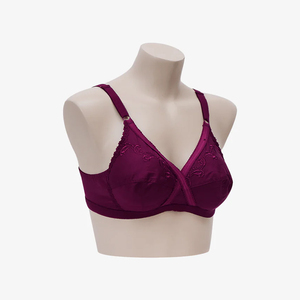 Breathable Cotton <b>Bra</b> For Women With Seamless Design Adjustable Straps And Cotton Panties Set In Organic Fiber Blend - Product Image 1