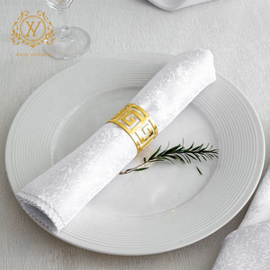 ผ้าเช็ดปากผ้าแจ็คการ์ดลวดลายทำจากโพลีเอสเตอร์สำหรับงานเลี้ยงอาหารค่ำงานแต่งงานงานตามสั่ง - Product Image 3