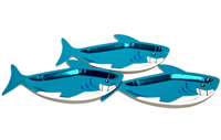 Assiettes en papier jetables en gros, résistantes, de forme spéciale, pour les fêtes d'enfants, thème animal, requins