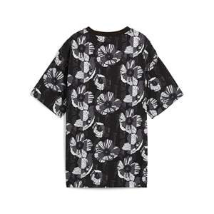 เสื้อยืดผู้หญิงพูม่าสีดำสีขาวพิมพ์ลายดอกไม้สวมใส่สบายทุกฤดูกาล - Product Image 2