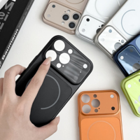 Coque en PC magnétique en verre dépoli de couleur originale au design luxueux pour iPhone 17 Air/16/15/14 Pro Max - Protection antichoc de l'objectif