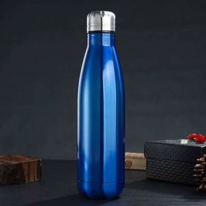 Stainless Steel Vacuum Insulated Water Bottle Bullet Shape Double Wall Thermos Travel <b>Flask</b> Multicolor 24H Heat Retention - Product Image 3
