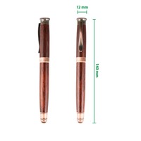 GemFully Coffret cadeau de vacances Stylo de calligraphie arabe Stylo coûteux Stylo en bois avec boîte