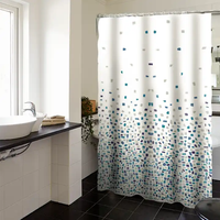 Rideau de bain semi-transparent imperméable salle de bain fleur conception rideau de douche doublure