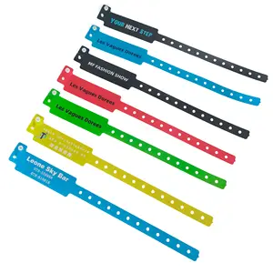 2023 Nouveaux articles Événements Festival Bracelet PE personnalisé, bracelet en tissu, Bracelet en plastique bon marché à usage unique