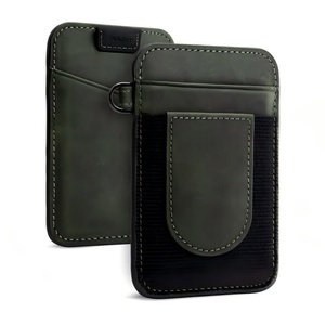 Boshiho Customized Leather Slim Pouch <b>Wallet</b> Keychain <b>Card</b> <b>Holder</b> Short <b>Card</b> <b>Holder</b> <b>Wallet</b> - Product Image 4