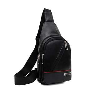 Bolso de Pecho para Hombre Zpingpin, de Cuero PU, Impermeable, Deportivo, Casual, para Exteriores, en Colores Negro, Marrón y Café, Primavera 2025 - Product Image 1