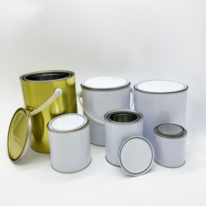 Seau en métal blanc de 5 L pour peinture, cylindrique, avec poignée métallique et caractéristiques recyclables, vente en gros - Product Image 6