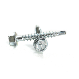 Tornillo Autoperforante de Cabeza Hexagonal, Acero Galvanizado, Rosca Gruesa, Clase Métrica 8.8 - Product Image 2