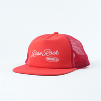 Gorra de 5 Paneles sin Estructura de Alta Calidad con Visera Plana y Logotipo Bordado Personalizado, Parte Trasera de Malla
