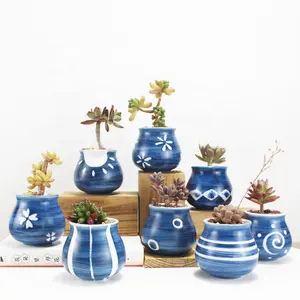 Vasi di porcellana succulenti ceramici rotondi della Terracotta del giardino all'aperto di stile giapponese per le piante