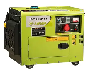 Gran oferta portátil monofásico AC 380V 5KW 10kVA 10kw 12kw 15kw 20KW 50HZ aire fresco motor diésel generador eléctrico