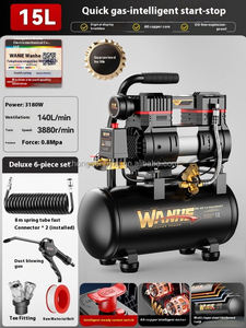 Compresseur d'air à piston compact 220V de qualité industrielle, sans huile, silencieux, portable, haute pression, pour le travail du bois, avec refroidissement par air - Product Image 4