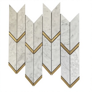 Mosaicos de mármol blanco, patrón de mosaico de mármol blanco - Product Image 1