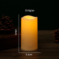 Bougie LED Romantique Sans Flamme à Effet Vague, Alimentée par Piles, en Plastique, pour Décoration Maison, Noël, Mariage, Scène, Confession