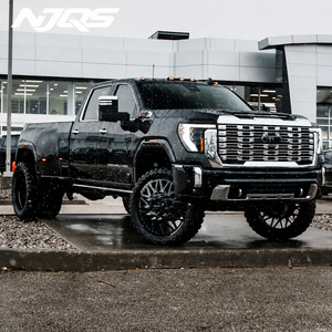 Rueda Trasera Doble Forjada de 22, 24, 26, 28 Pulgadas, Color Negro, Todoterreno, para <span class=keywords><strong>Ford</strong></span>/RAM, Toyota, Dodge H2, F350, 450, Dodge 3500 - Product Image 3