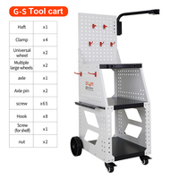 Chariot d'atelier robuste à 3 niveaux G-S pour garage, mécanicien, utilitaire, chariot à outils