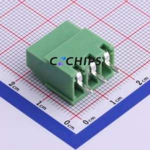 XY129V-B-5.08-3P Screw Terminal Block Through hole Component (THT),P=5.08mm Connector 1x3P 5.08mm Green Through Hole - Product Image 2