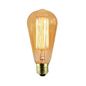 Trang Trí Sáng Tạo Cổ Điển Vonfram Filament Ánh Sáng Edison Bulb E27 B22 G80 G95 G125 Sợi Đốt Retro Bảng Đèn