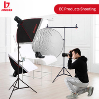 Kit d'éclairage de studio portable JINBEI DE-250 avec déclencheur, flash pour appareil photo 250W, ensemble de lumière stroboscopique