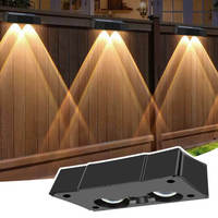 Lampe LED Lumineuse pour Clôture, Mur Extérieur, Jardin, Étanche, Solaire, Rechargeable, Lampes Solaires Extérieures, Lampes Murales