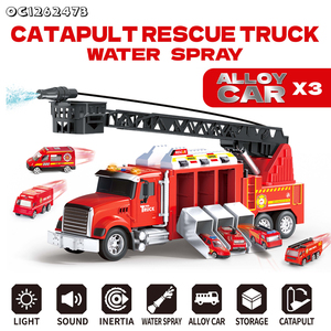 Camión <span class=keywords><strong>de</strong></span> Bomberos <span class=keywords><strong>de</strong></span> Juguete <span class=keywords><strong>de</strong></span> Metal Fundido a Presión con Expulsión Realista y Rociador <span class=keywords><strong>de</strong></span> Agua para Niños - Product Image 2