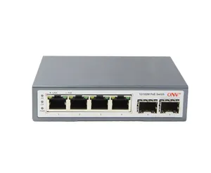 Fast ethernet 4 porte In Fibra switch PoE per la macchina fotografica ip