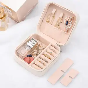 珠宝旅行盒储物皮革珠宝储物盒定制标志粉色礼品复古首饰盒