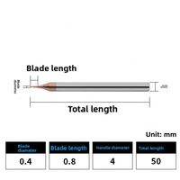 Fraise à rayon micro-arrondi 4 dents diamètre 1mm 2mm, outil en carbure haute précision ODM OEM pour petites pièces électroniques