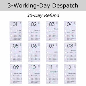 الأكثر مبيعًا في Yihe باللغة الألمانية A6 لوحة عدادات بلاستيكية لملصقات الميزانية بثلاثة فتحات مع 12 شهرًا كإدراج أوراق سائبة - Product Image 4