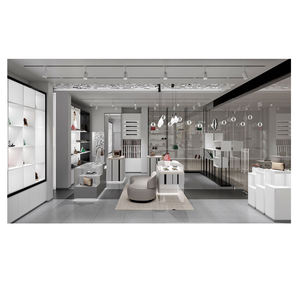 Meubles de présentation de chaussures, éclairage, design mural, décoration de <span class=keywords><strong>magasin</strong></span>, style minimaliste italien, sur mesure. - Product Image 1