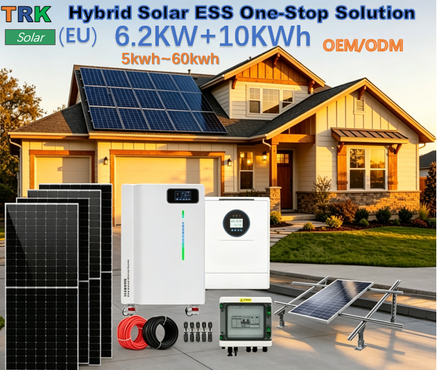 <strong>2026</strong> Hot Sale 6.2KW Hybrid Home <strong>Solar</strong> Storage <strong>System</strong> 10KWh LiFePO4 Battery Support OEM ODM Customization