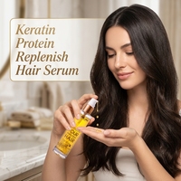 Qst-sérum pour cheveux à la kératine, produit de luxe, huile d'argile, nourrissant, réparation pour cheveux