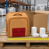 Sac de transport portable pour animaux de compagnie YAOYUE en liège pour chats et petits chiens, poche avant rouge, sac de voyage léger