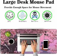 Tapis de Bureau Anti-Dérapant Très Grand XL Anime, Tapis de Souris en Caoutchouc Taille Personnalisée, Motif Carré pour Clavier, Gaming, Bureau – Bords Cousus
