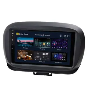 Krando 9 "xe máy nghe nhạc đa phương tiện cho Fiat 500x 2014 2019 Android Auto Stereo 4 gam Mạng off-line bản đồ được xây dựng trong GPS RDS Wifi