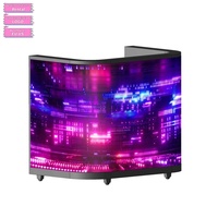 Dj Desk Easy Move Dj Station Façade Desk Stand Table Portable Booth Led Video Wall Display Screen Dj Booth