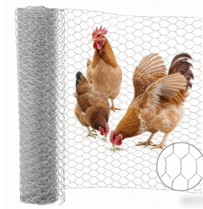 Malla <span class=keywords><strong>Hexagonal</strong></span> de Acero Inoxidable y Galvanizado por Inmersión en Caliente - Malla de Alambre Resistente para Cercas de Animales y Jaulas de Gaviones para Control de la Erosión (80x60mm) - Product Image 1