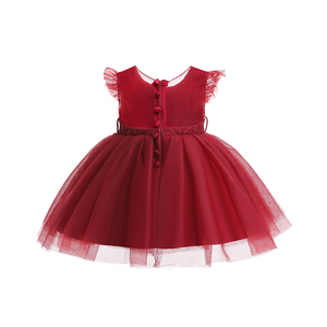 Abbigliamento per Bambine, Vendita all'Ingrosso, Vestito da Cerimonia per Neonata e Bambina di Un Anno, Abito da Comunione con Fiori 7693 - Product Image 5