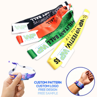 Bracelet en tissu tissé réutilisable et résistant à la décoloration pour événements caritatifs, marathons, carnavals et rassemblements publics (passe d'entrée)